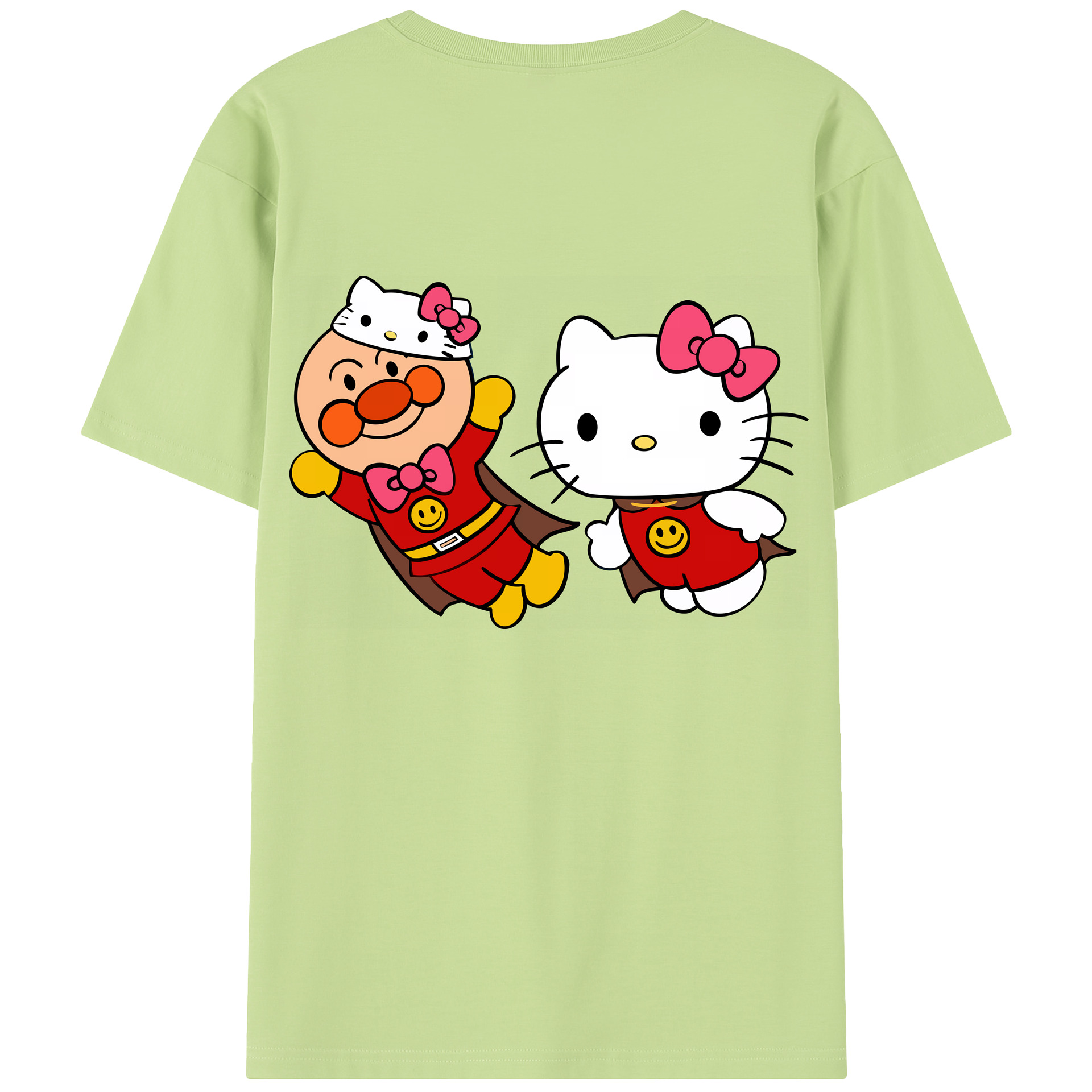 （画像用） アンパンマン Anpanman 綿100％半袖Tシャツ（背面プリント）